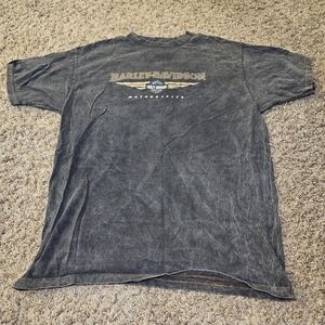 Harley-Davidson Honolulu Hawaii Pacific Graphic Print T-Shirt Men's Gray Size XL